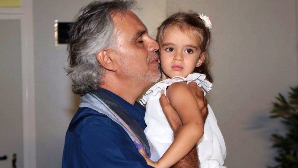 What a stunning wife Andrea Bocelli has! She is 25 years younger than him!