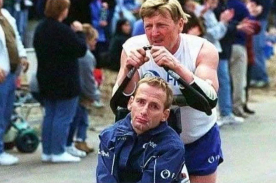 Dick Hoyt, who pushed his son while running marathons, passes away at age 80.