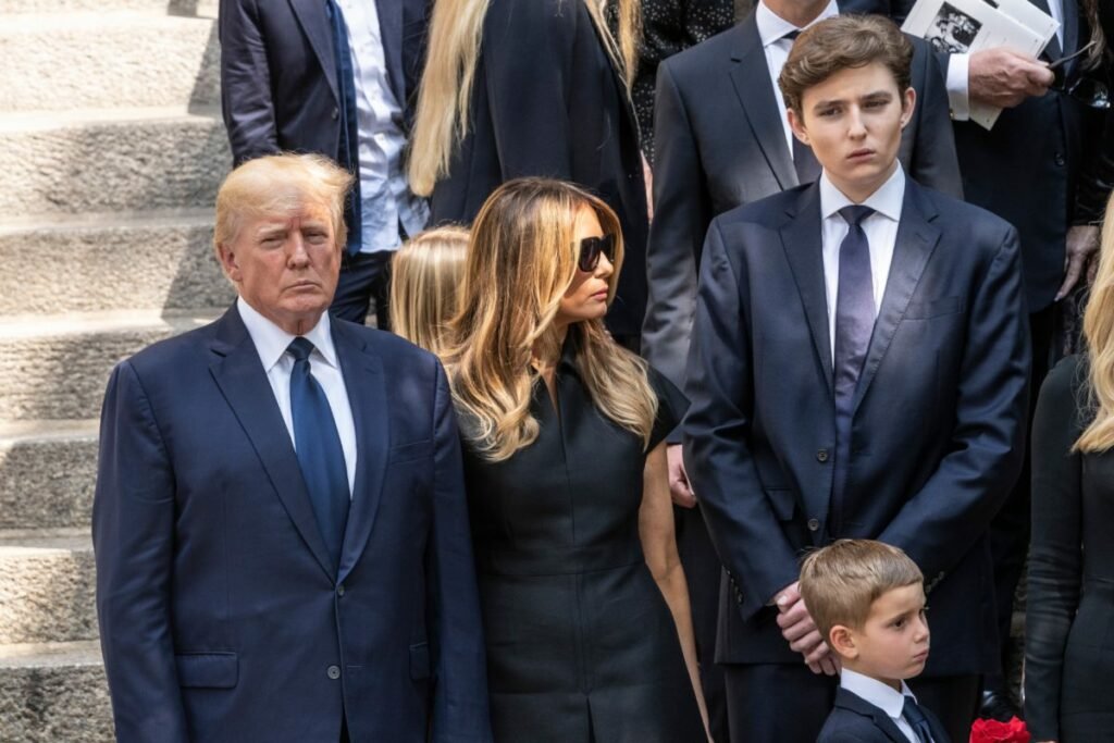 People Can’t Stop Talking About Barron Trump At His Grandmother’s Funeral