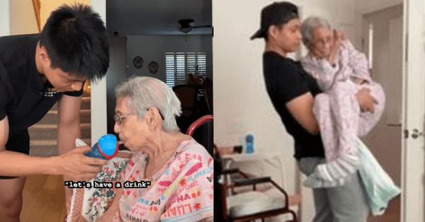 Grandson Devotes All His Time Caring for Grandma To Prevent Family From Putting Grandma In Care Home