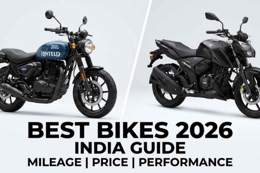 Best bikes in India 2026 showing mileage, price and performance comparison