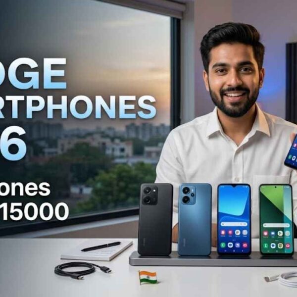Budget smartphones under ₹15000 displayed with modern features and multiple brands in India