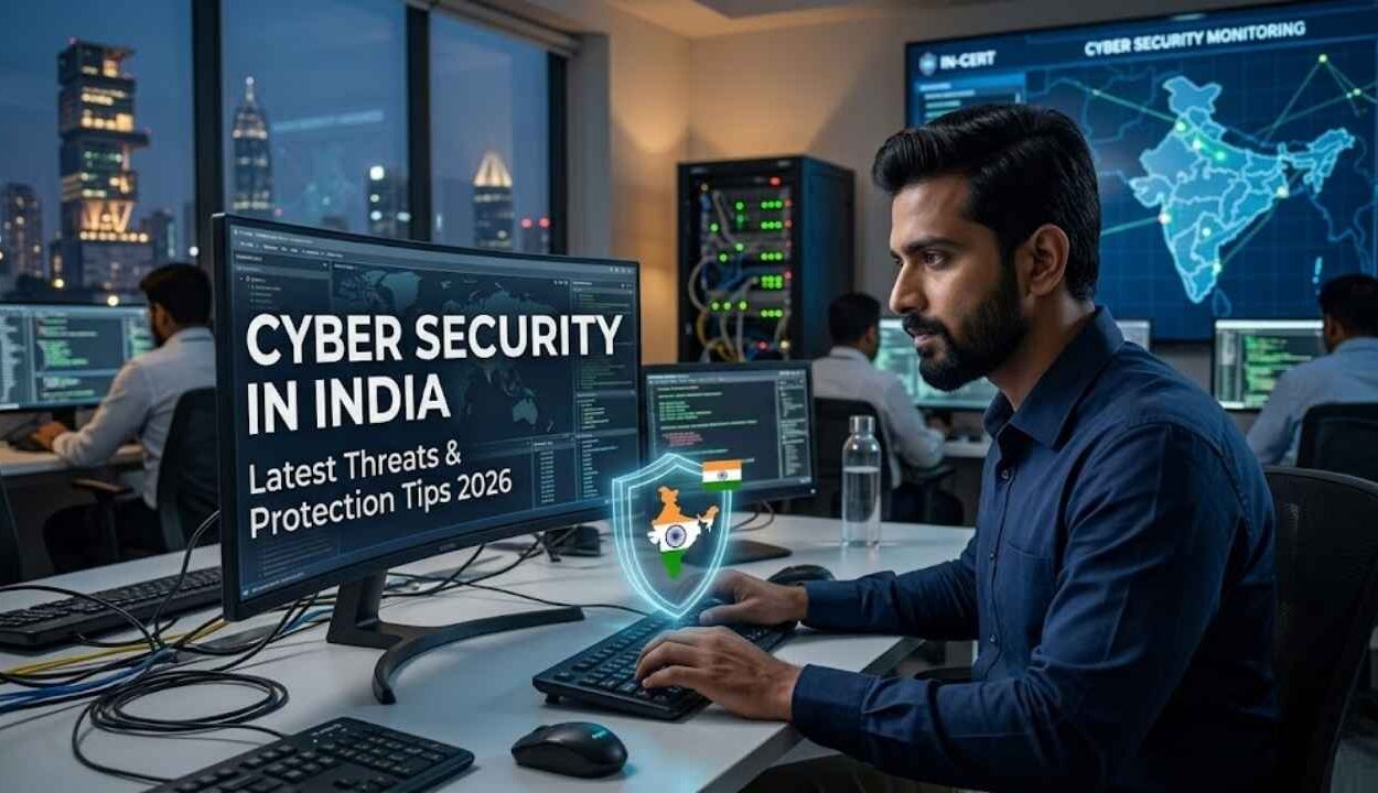 Cyber security professionals working on threat monitoring systems in India
