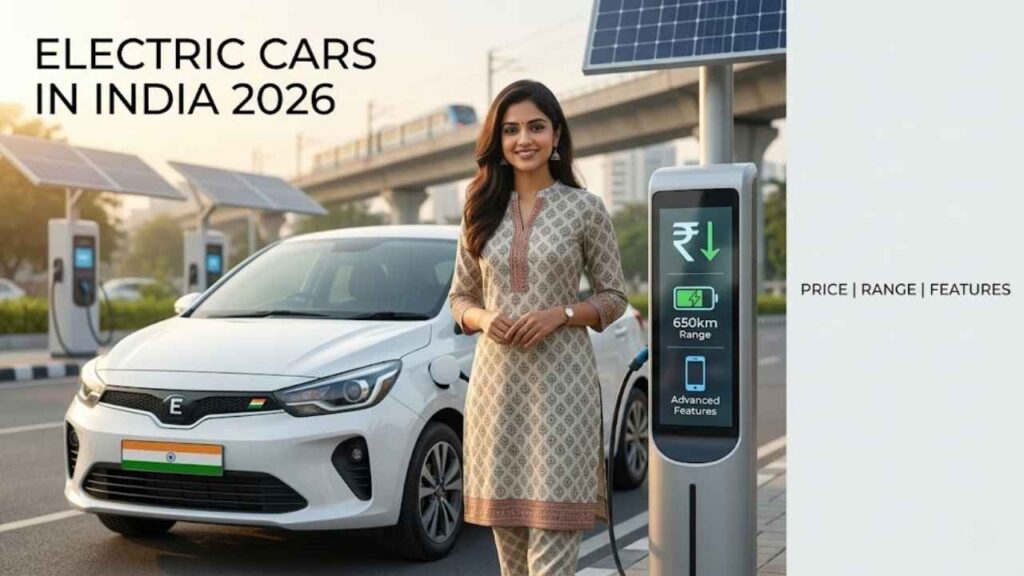 Electric Cars in India 2026 – Price, Range & Features Electric cars charging, EV manufacturing, and modern electric vehicle technology in India