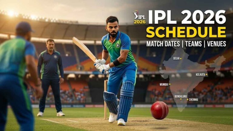 Fans cheering at IPL 2026 cricket match in packed stadium