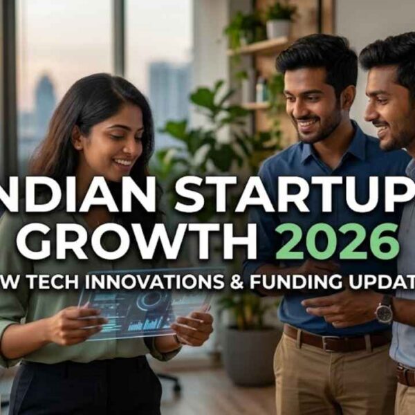 Indian startup ecosystem with tech companies, offices, and innovation hubs