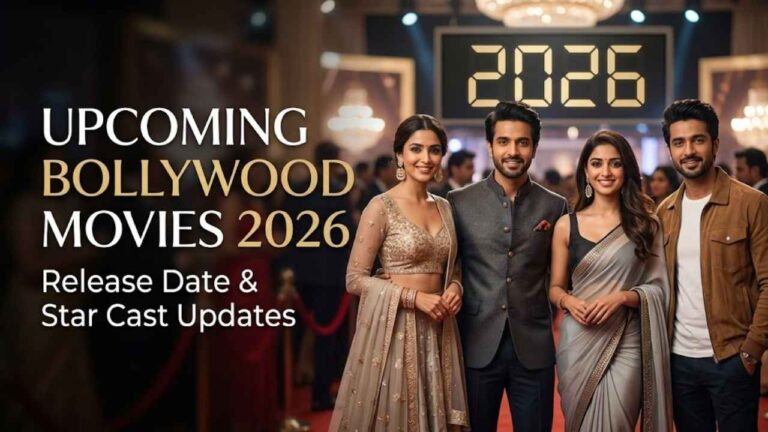 Bollywood movie sets, actors performing scenes, and film crew working behind the scenes