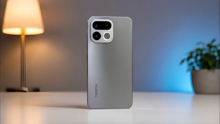 Realme 16T 5G smartphone with massive 8000mAh battery, gaming performance, long battery life, AI camera features, and modern smartphone design.