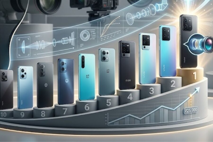 Best camera smartphones under ₹25,000 featuring advanced AI photography, portrait mode, night photography, and high-quality video recording.