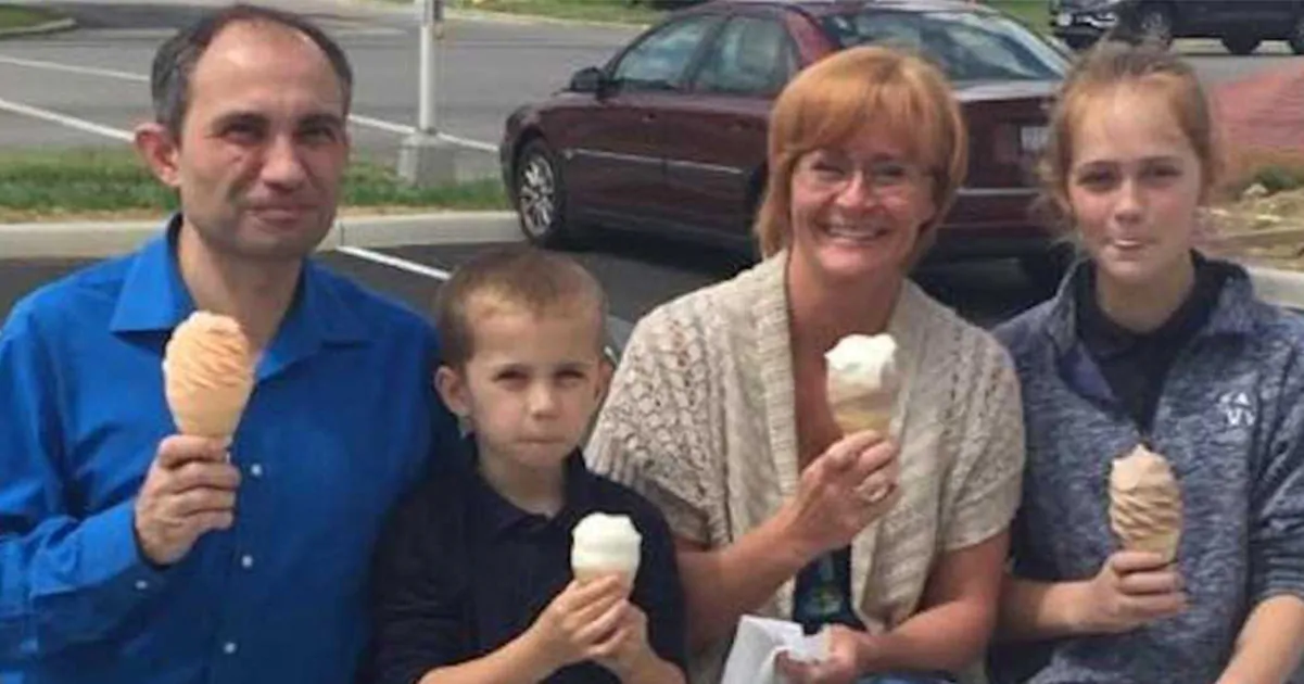 A picture of a family enjoying ice cream at Rita's Italian Ice