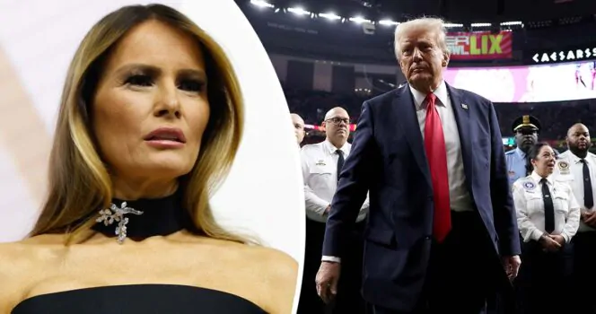 Melania Trump (left), Donald Trump (right). Credit: Getty Images