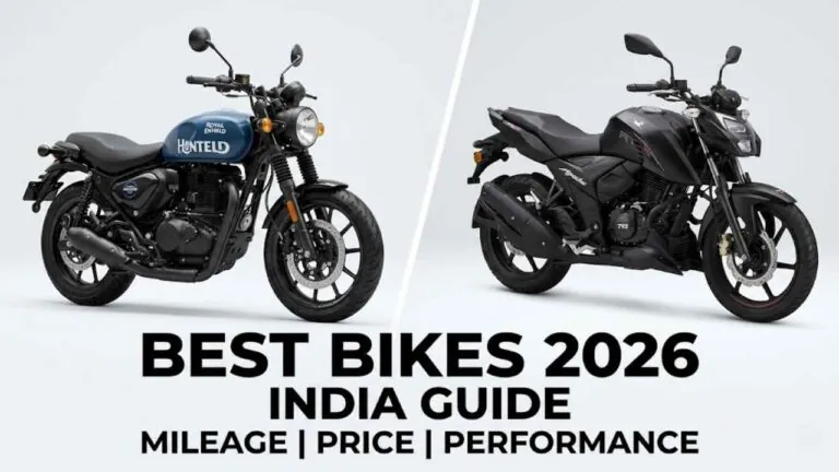 Best bikes in India 2026 showing mileage, price and performance comparison