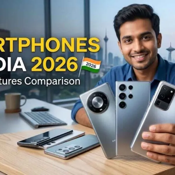 Smartphones with advanced features, modern designs, and mobile technology in India