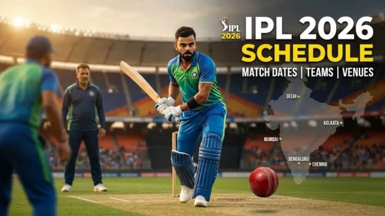 Fans cheering at IPL 2026 cricket match in packed stadium